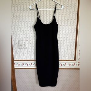 Lulu’s Black Bodycon Midi Dress | Size Medium